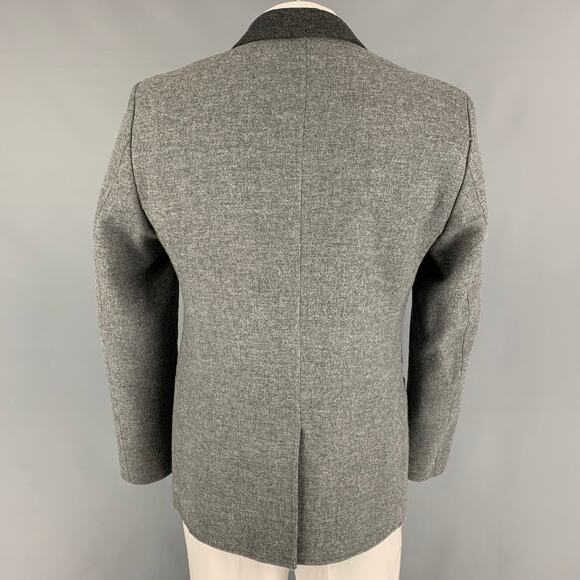 CALVIN KLEIN COLLECTION Size 42 Grey Charcoal Wool Notch Lapel Sport Coat - Picture 3 of 6